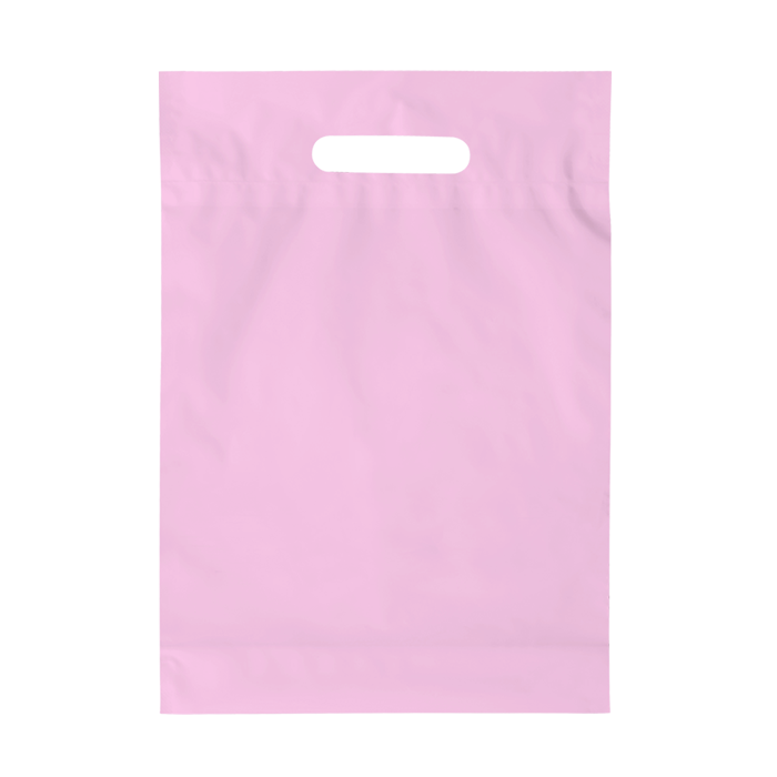 Shoppers in plastica con manici a fagiolo Rosa