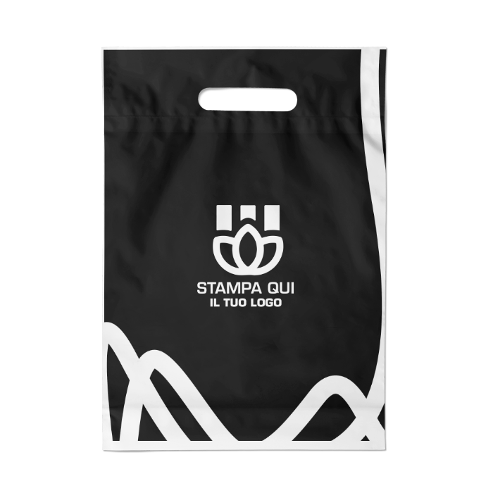 shoppers in plastica stampa piena ad 1 colore