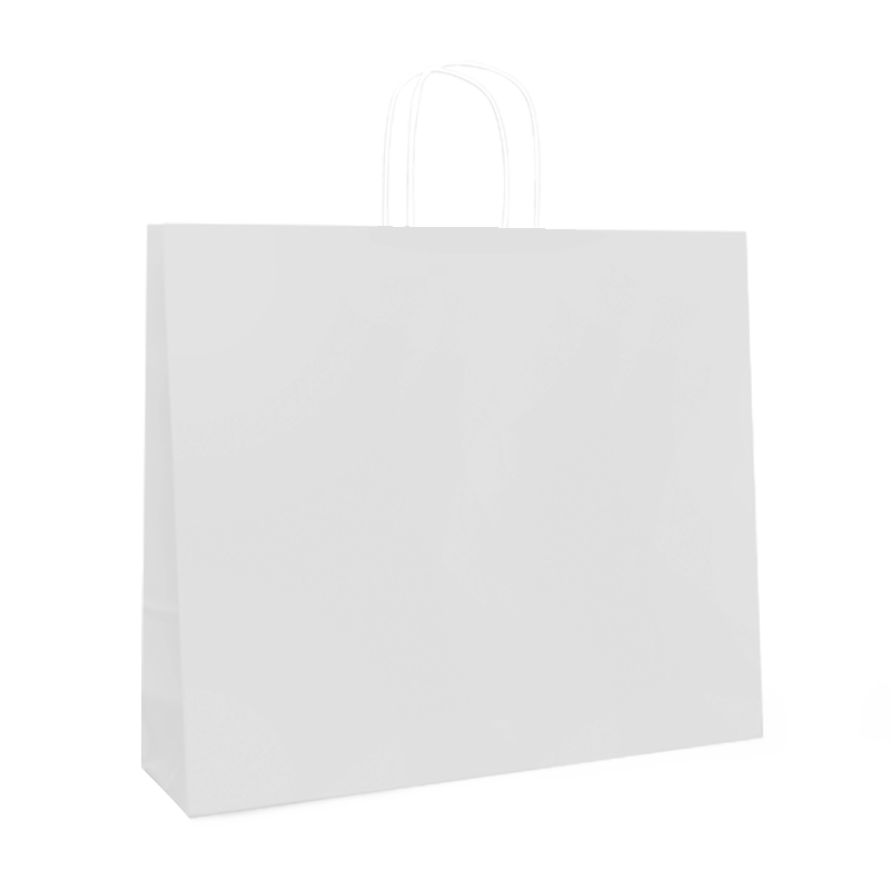 shoppers in carta manuale con manici intrecciati