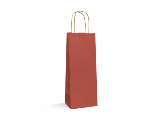 Shopper-in-carta-avana-riciclata-rosso-per-bottiglia-tecknopack