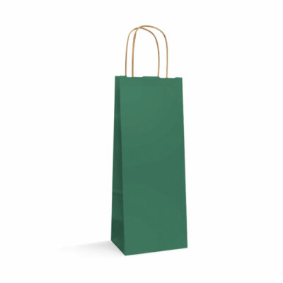 Shopper-in-carta-avana-riciclata-verde-per-bottiglia-tecknopack
