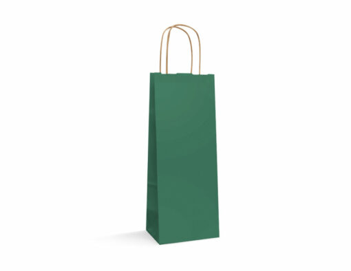 Shopper-in-carta-avana-riciclata-verde-per-bottiglia-tecknopack