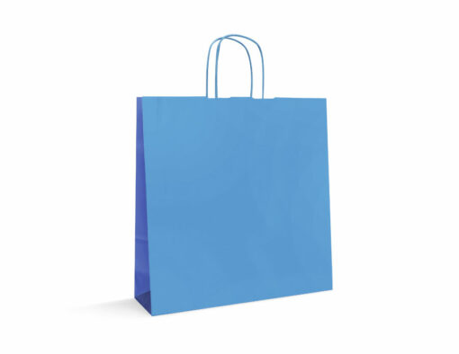 Shopper-in-carta-kraft-bicolore-azzurro-blu-tecknopack