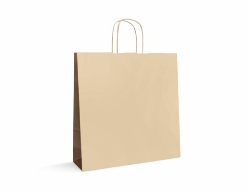 Shopper-in-carta-kraft-bicolore-beige-marrone-tecknopack