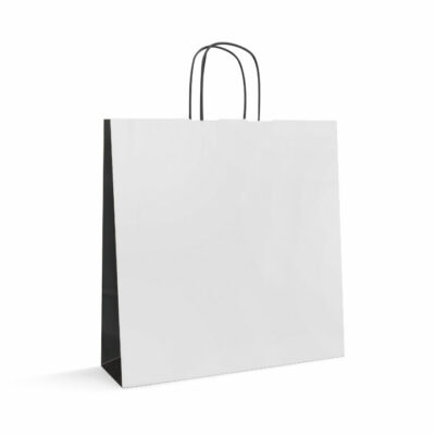 Shopper-in-carta-kraft-bicolore-bianco-nero-tecknopack