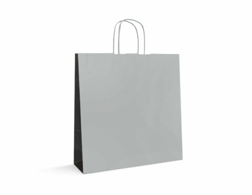 Shopper-in-carta-kraft-bicolore-grigio-nero-tecknopack