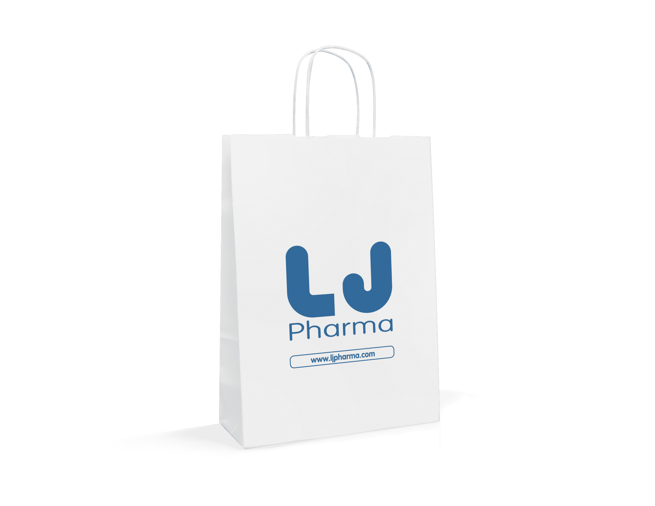 busta shopper in carta economica personalizzata LJ Pharma